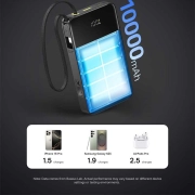 پاوربانک بیسوس مدل EnerFill FC51 Bipow2 Pro ظرفیت 10000mAh - مشکی