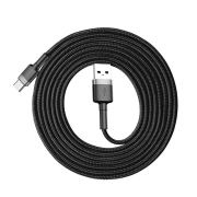 کابل شارژ سریع USB-A به USB-C بیسوس مدل Cafule 2A طول 2m - مشکی/خاکستری