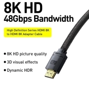 کابل HDMI بیسوس مدل High Definition CAKGQ-J01 طول 2m - مشکی