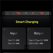 پاوربانک بیسوس مدل Blade PPBL000201 ظرفیت 20000mAh و توان 100W – مشکی 3