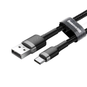 کابل شارژ سریع USB-A به USB-C بیسوس مدل Cafule 3A طول 0.5m - مشکی/خاکستری