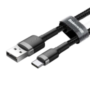 کابل شارژ سریع USB-A به USB-C بیسوس مدل Cafule 3A طول 1m - مشکی/خاکستری