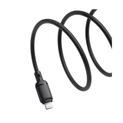 کابل شارژ سریع USB-A به لایتنینگ بیسوس مدل Silky P10377702113-01 طول 2m – مشکی 2