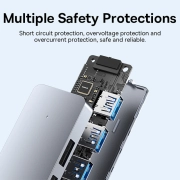 هاب چهار پورت بیسوس مدل UltraJoy Series Lite - خاکستری