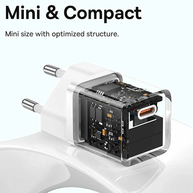 شارژر دیواری بیسوس مدل GaN5 Mini 30W - سفید