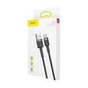 کابل شارژ سریع USB-A به USB-C بیسوس مدل Cafule 3A طول 1m - مشکی/خاکستری