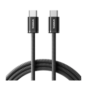 کابل شارژ سریع USB-C به USB-C بیسوس مدل Dynamic 4 Series طول 1m- مشکی نوک مدادی
