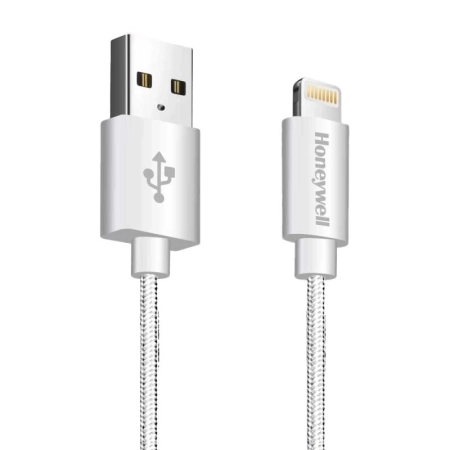کابل شارژ USB به لایتنینگ هانیول مدل Apple Lightning طول 1٫2 متر - نقرهای