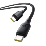 کابل شارژ سریع USB-C به USB-C بیسوس مدل Silky 100W طول 2m – مشکی