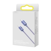 کابل شارژ سریع USB-C به USB-C بیسوس مدل Crystal Shine 100W طول 1.2m – بنفش