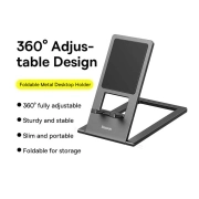 هولدر موبایل بیسوس مدل Folding Desk Stand - مشکی