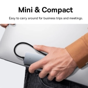 هاب چهار پورت بیسوس مدل UltraJoy Series Lite - خاکستری