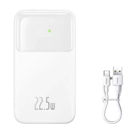 پاوربانک بیسوس مدل Comet ظرفیت 10000mAh همراه با کابل - سفید