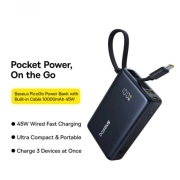 پاوربانک بیسوس مدل PicoGo ظرفیت 10000mAh و توان 45W - مشکی 2