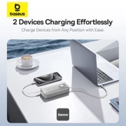 پاوربانک بیسوس مدل Free2Pull P10073700843 ظرفیت 20000mAh همراه با کابل – خاکستری