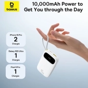 پاوربانک بیسوس مدل EnerFill FC31 PPQD3-1040 ظرفیت 10000mAh - سفید 2