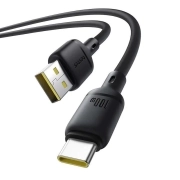 کابل شارژ سریع USB-A به USB-C بیسوس مدل Silky Series 100W طول 1m - مشکی