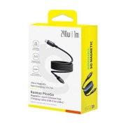 کابل شارژ سریع USB-C به USB-C بیسوس مدل PicoGo Magnetic 240Wطول 1m - مشکی