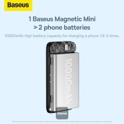 پاوربانک مگنتی بیسوس مدل ppcx070001 ظرفیت 10000mAh – مشکی 5