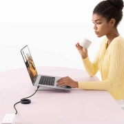 کابل شارژ سریع USB-C به USB-C بیسوس مدل PicoGo Magnetic 240Wطول 1m - مشکی