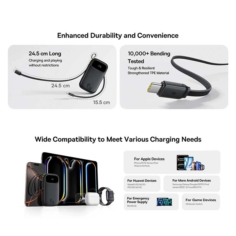 پاوربانک بیسوس مدل EnerFill FC31 ظرفیت 20000mAh -مشکی