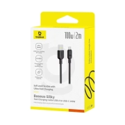 کابل شارژ سریع USB-A به USB-C بیسوس مدل Silky P10377703113-01 طول 2m – مشکی 1