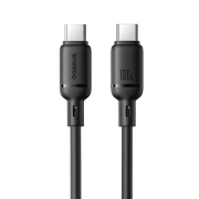 کابل شارژ سریع USB-C به USB-C بیسوس مدل Silky 100W طول 2m – مشکی