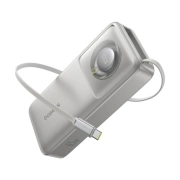 پاوربانک بیسوس مدل Free2Pull PPLSC01-20 ظرفیت 20000mAh و توان 65W همراه با کابل – خاکستری
