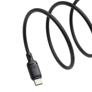 کابل شارژ سریع USB-A به USB-C بیسوس مدل Silky Series 100W طول 1m - مشکی