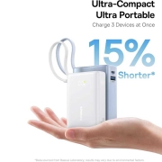 پاوربانک بیسوس مدل PicoGo ظرفیت 10000mAh - سفید