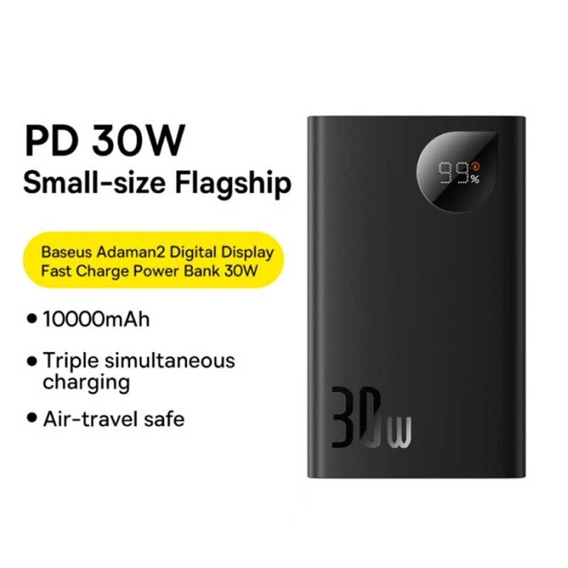 پاوربانک بیسوس مدل Adaman2 ظرفیت 10000mAh - مشکی