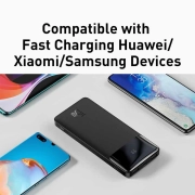 پاوربانک بیسوس مدل LIPOW ظرفیت 20000mAh همراه با کابل سفید – مشکی