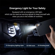 جامپ استارتر چندکاره بیسوس مدل Super Energy Pro+ 1200A ظرفیت 12000mAh - مشکی