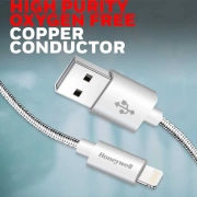 کابل شارژ USB به لایتنینگ هانیول مدل HC000018/CBL طول 1٫2 متر - نقره‌ای