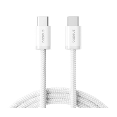 کابل شارژ سریع USB-C به USB-C بیسوس مدل Dynamic 4 Series طول 1m- سفید