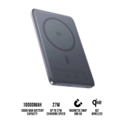 پاوربانک مگنتی بیسوس مدل PicoGo Ultra-Slim Qi2 ظرفیت 10000mAh – خاکستری