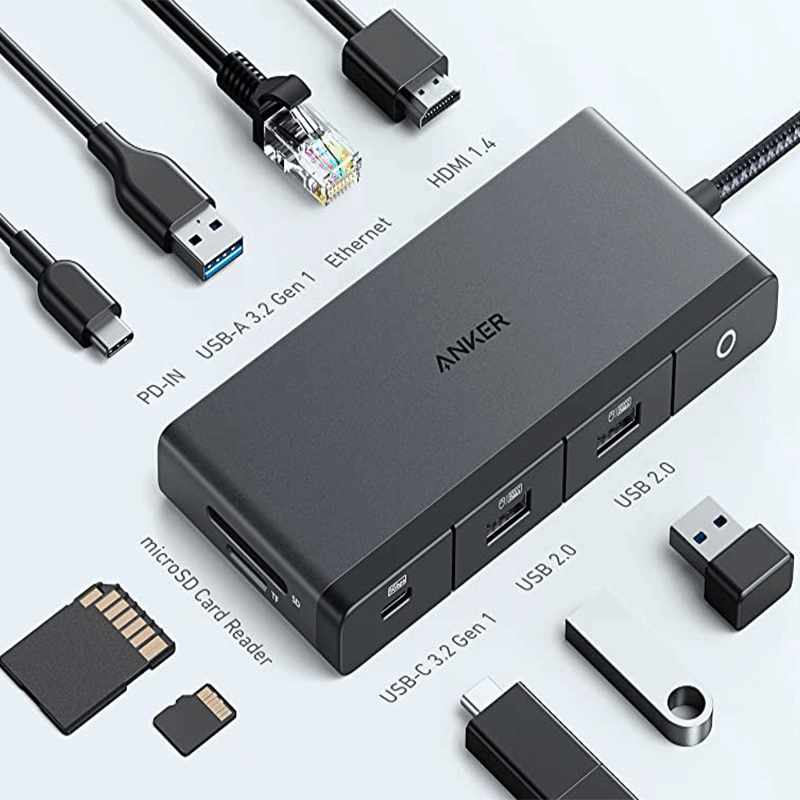 هاب 9 پورت USB-C انکر مدل (A8373H11) 552 – مشکی