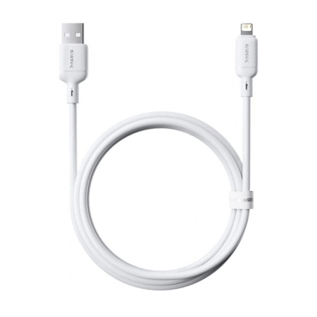 کابل شارژ سریع USB-A به Lightning بیسوس مدل Silky Series 2.4A طول 1m - سفید