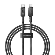 کابل شارژ سریع USB-C به USB-C بیسوس مدل Unbreakable 100W طول 1m - مشکی