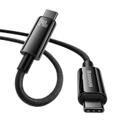 کابل شارژ سریع USB-C به USB-C بیسوس مدل cawj040001 طول 1m - مشکی