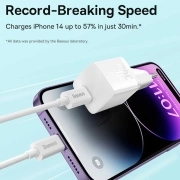 شارژر دیواری بیسوس مدل GaN5 Mini 30W - سفید