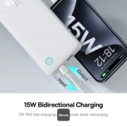 پاوربانک بیسوس مدل Airpow Lite PPAP10A ظرفیت 10000mAh – سفید 1