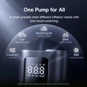 پمپ باد لاستیک ماشین قابل حمل بیسوس مدل GoTrip VA1 Pro Super Mini - مشکی