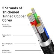 کابل شارژ USB-C به لایتنینگ بیسوس مدل Display طول 2m - مشکی