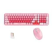 ماوس و کیبورد بی سیم مافی مدل Baby Bear - صورتی