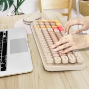 ماوس و کیبورد بی سیم مافی مدل Baby Bear - طیف قهوه ای