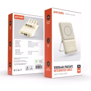 پاوربانک مگنتی پرودو مدل PD-PBFCH039-BG با ظرفیت 10000 میلی آمپر - بژ