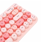 ماوس و کیبورد بی سیم مافی مدل I Bean Colorful - صورتی