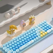 ماوس و کیبورد بی سیم مافی مدل Baby Bear - آبی