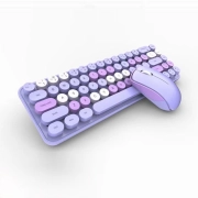 ماوس و کیبورد بی سیم مافی مدل I Bean Colorful - بنفش